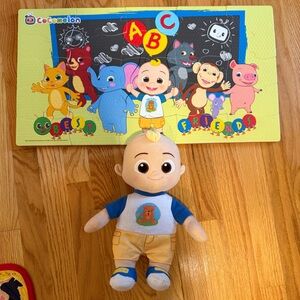 Cocomelon 25 Piece foam puzzle and JJ Plush Toy with Sounds